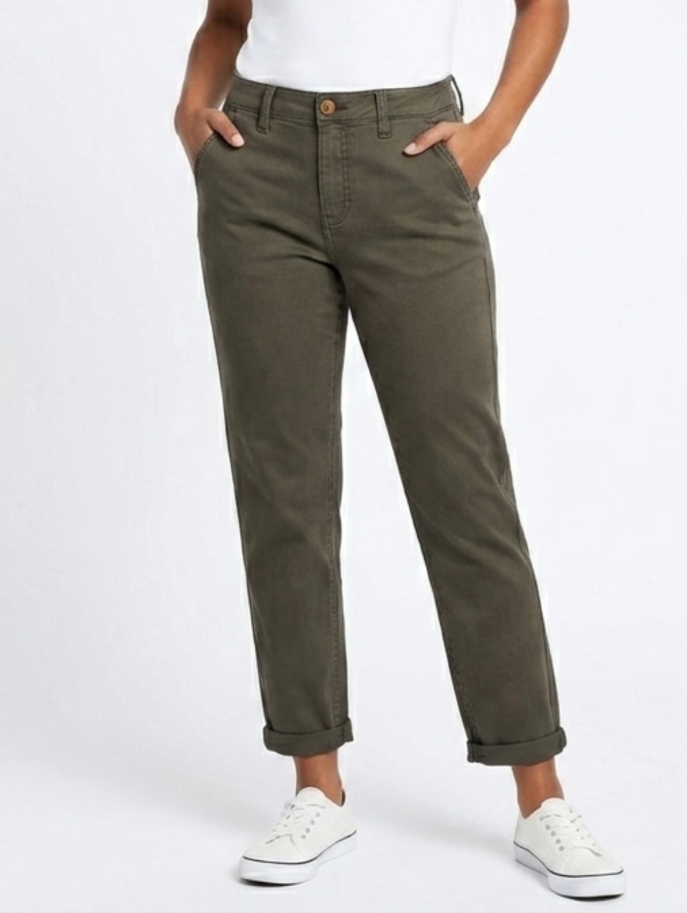 Cosmic Blue Love Serena High Rise Khakis in color Command Sz 28
